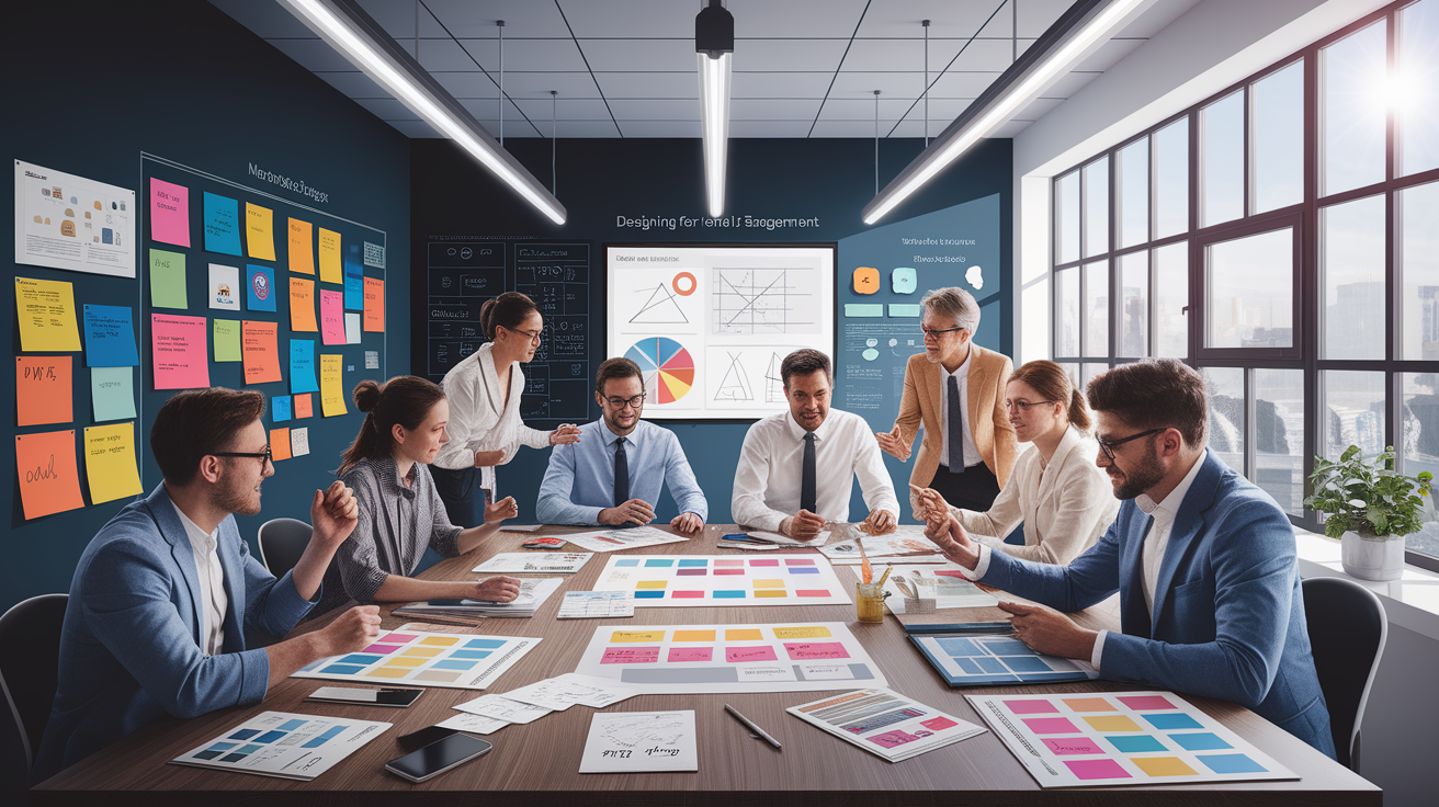 A conceptual illustration representing Designing for Clarity and Engagement. Visualize the main ideas: . Creative but clear representation of the concept. Style: photorealistic. high quality, detailed, professional, clean composition, good lighting, sharp focus, well-composed. high quality, professional, detailed, well-composed