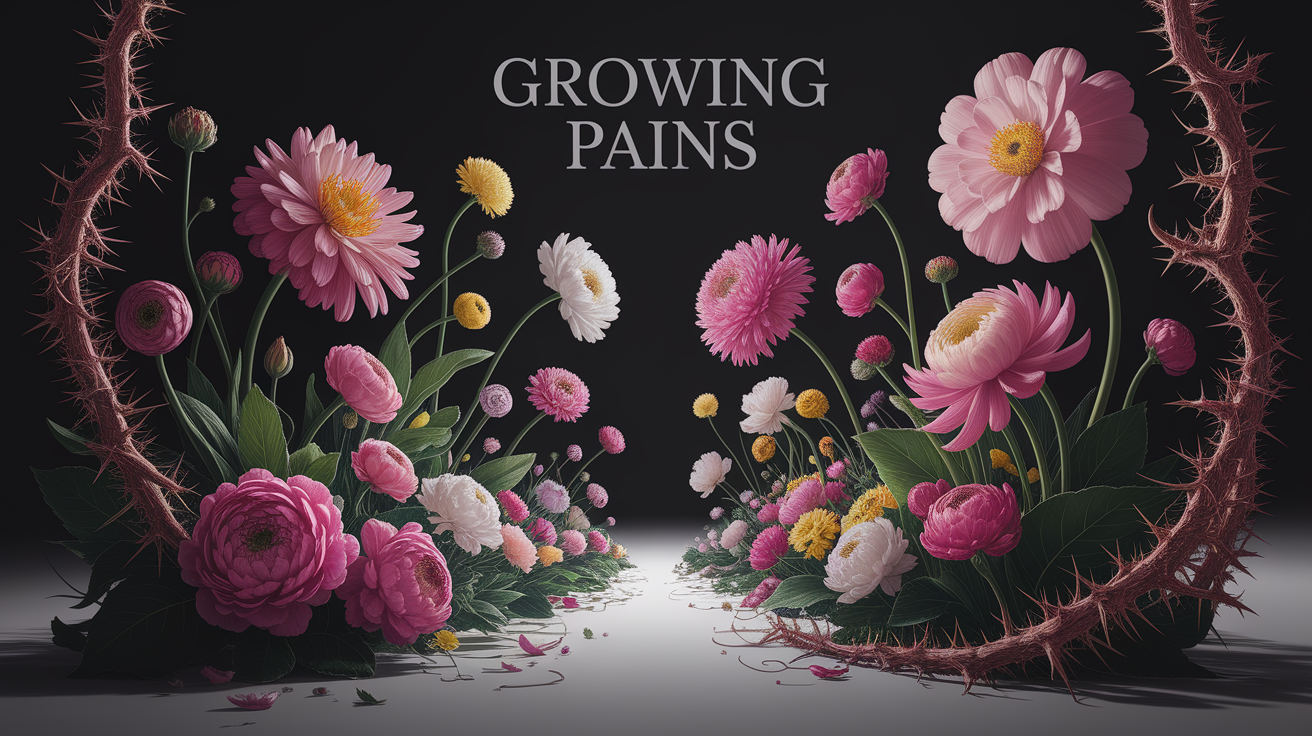 A conceptual illustration representing Growing Pains? Quick Answer Inside. Visualize the main ideas: . Creative but clear representation of the concept. Style: photorealistic. high quality, detailed, professional, clean composition, good lighting, sharp focus, well-composed. high quality, professional, detailed, well-composed