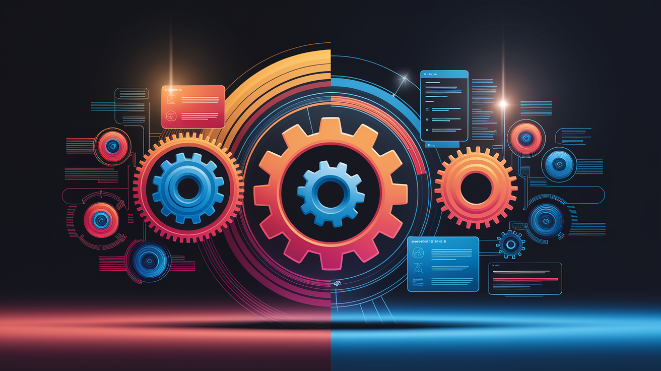 A conceptual illustration representing Maintenance and Monitoring Strategies. Visualize the main ideas: . Creative but clear representation of the concept. Style: Visual Theme: Clean, modern aesthetic with high contrast and vibrant energy. Emphasize the intersect. high quality, detailed, professional, clean composition, good lighting, sharp focus, well-composed. high quality, professional, detailed, well-composed