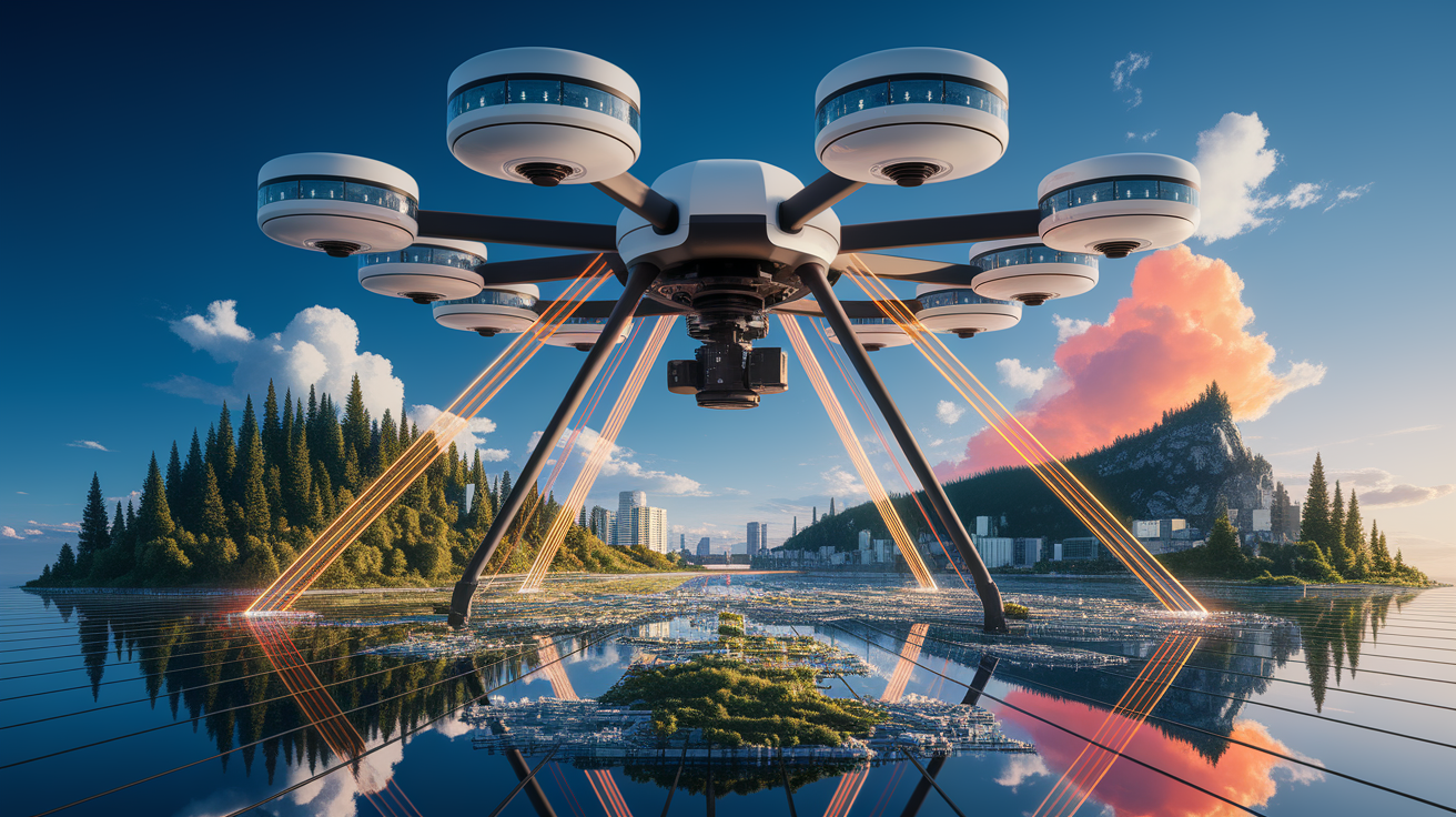 A conceptual illustration representing Core Components: Building a LiDAR System. Visualize the main ideas: . Creative but clear representation of the concept. Style: photorealistic. high quality, detailed, professional, clean composition, good lighting, sharp focus, well-composed. high quality, professional, detailed, well-composed