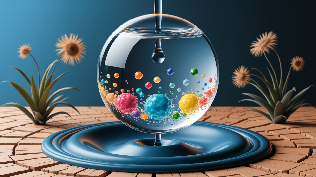 A conceptual illustration representing Dehydration and Lost Electrolytes. Visualize the main ideas: . Creative but clear representation of the concept. Style: photorealistic. high quality, detailed, professional, clean composition, good lighting, sharp focus, well-composed. high quality, professional, detailed, well-composed