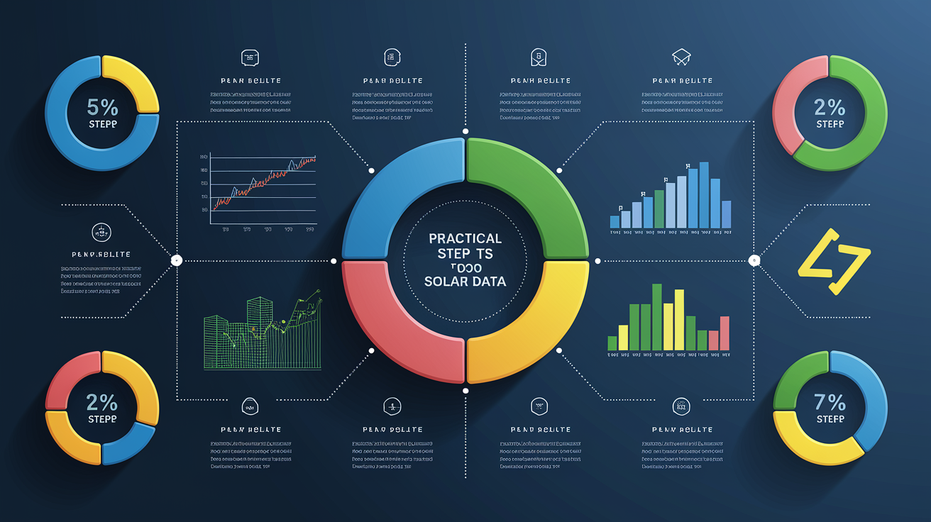 A clean, professional data visualization or infographic related to Practical Steps to Safeguard Your Solar Data. Include elements like charts, graphs, or statistical representations. Focus on . Style: Visual Theme: Clean, modern aesthetic with high contrast and vibrant energy. Emphasize the intersect. high quality, detailed, professional, clean composition, good lighting, sharp focus, well-composed. high quality, professional, detailed, well-composed