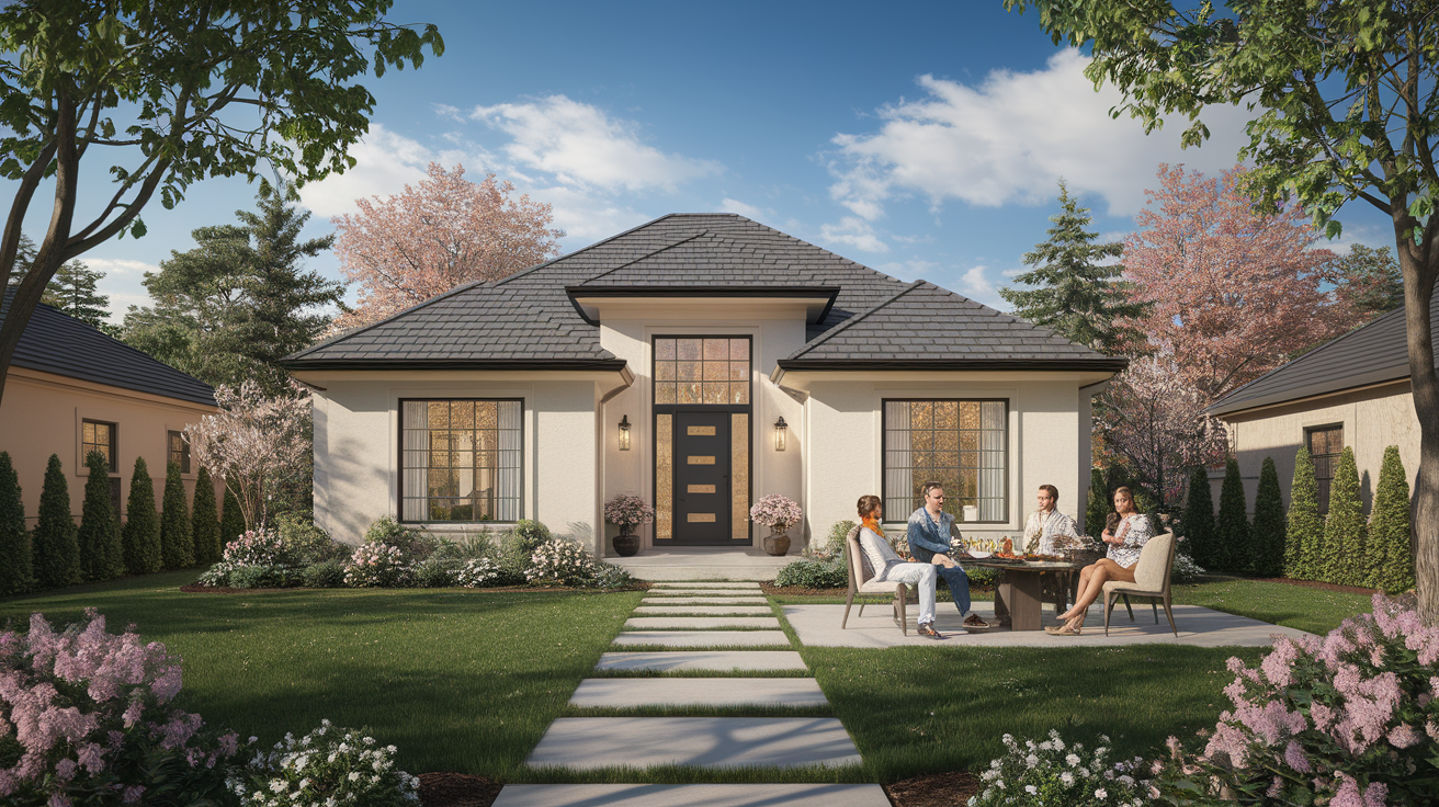 A realistic scene or environment setting for Choosing a Local Luxury Home Builder. Include  in a natural, contextual setting. Show real-world application or usage. Style: photorealistic. high quality, detailed, professional, clean composition, good lighting, sharp focus, well-composed. high quality, professional, detailed, well-composed