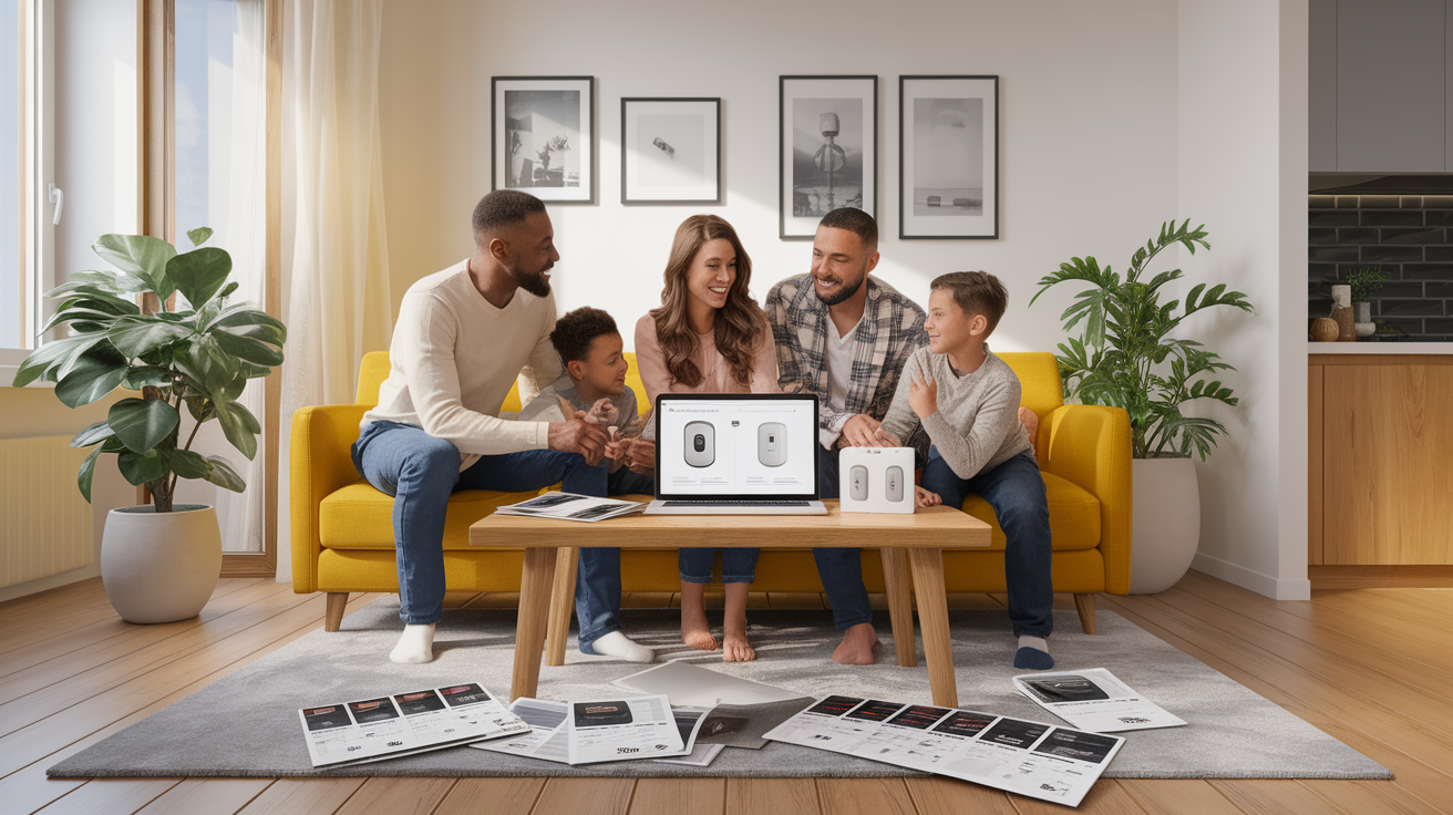 A realistic scene or environment setting for Making the Right Choice: Picking the Best Detector for Your Home. Include  in a natural, contextual setting. Show real-world application or usage. Style: photorealistic. high quality, detailed, professional, clean composition, good lighting, sharp focus, well-composed. high quality, professional, detailed, well-composed