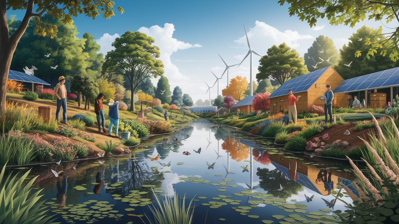 A conceptual illustration representing Best Practices for Sustainable Stewardship. Visualize the main ideas: . Creative but clear representation of the concept. Style: photorealistic. high quality, detailed, professional, clean composition, good lighting, sharp focus, well-composed. high quality, professional, detailed, well-composed