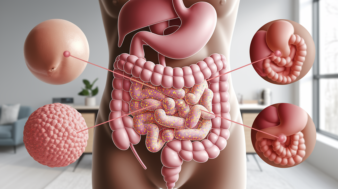 A conceptual illustration representing How Undigested Lactose Triggers Symptoms. Visualize the main ideas: . Creative but clear representation of the concept. Style: photorealistic. high quality, detailed, professional, clean composition, good lighting, sharp focus, well-composed. high quality, professional, detailed, well-composed