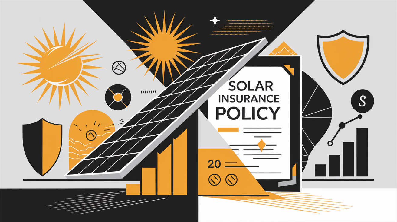 A conceptual illustration representing Decoding Your Solar Insurance Policy. Visualize the main ideas: . Creative but clear representation of the concept. Style: Visual Theme: Clean, modern aesthetic with high contrast and vibrant energy. Emphasize the intersect. high quality, detailed, professional, clean composition, good lighting, sharp focus, well-composed. high quality, professional, detailed, well-composed