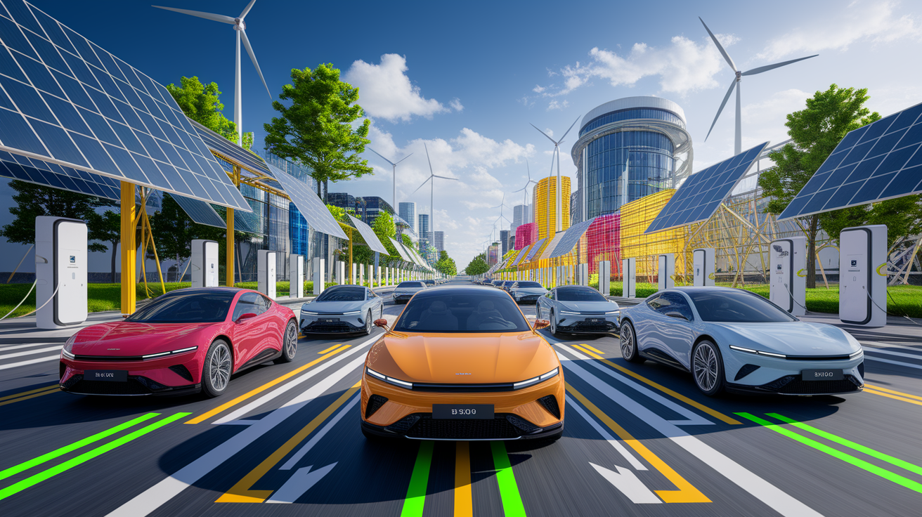 A conceptual illustration representing Optimizing Energy Recovery on the Road. Visualize the main ideas: . Creative but clear representation of the concept. Style: photorealistic. high quality, detailed, professional, clean composition, good lighting, sharp focus, well-composed. high quality, professional, detailed, well-composed