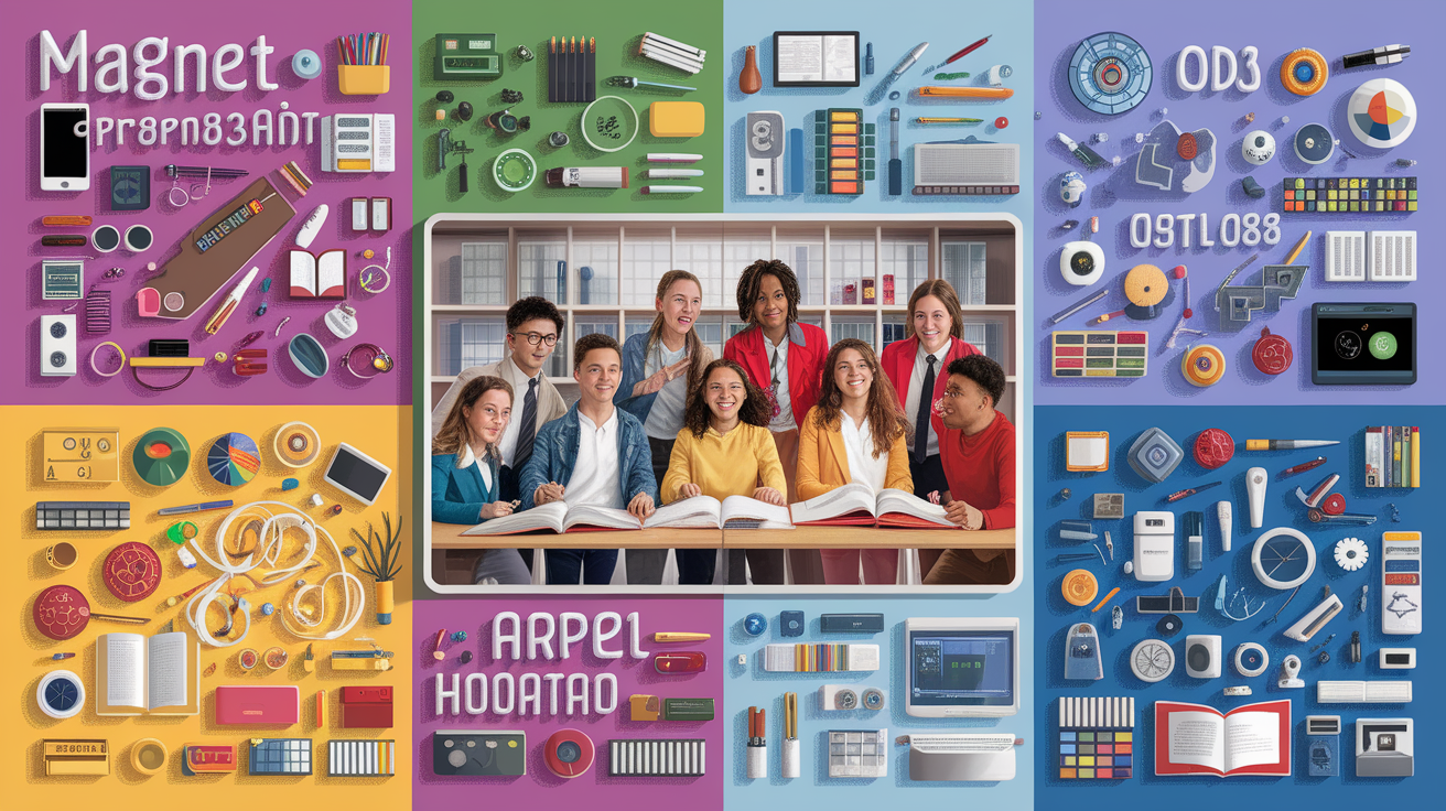 A conceptual illustration representing Magnet Program Offerings in St. George. Visualize the main ideas: . Creative but clear representation of the concept. Style: photorealistic. high quality, detailed, professional, clean composition, good lighting, sharp focus, well-composed. high quality, professional, detailed, well-composed