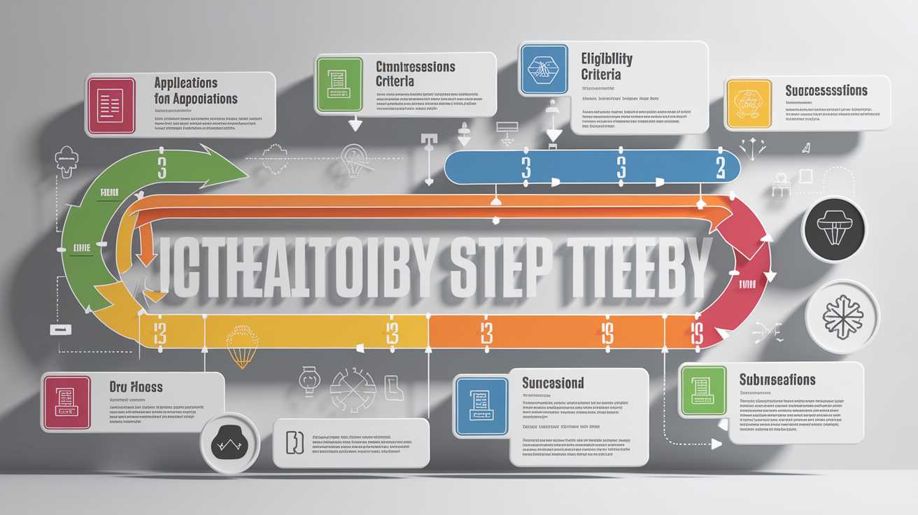 A clear, step-by-step visual illustration showing Navigating the Application and Eligibility Process. Focus on . Include visual elements like arrows, numbered steps, or sequential flow. Professional and instructional style. Style: photorealistic. high quality, detailed, professional, clean composition, good lighting, sharp focus, well-composed. high quality, professional, detailed, well-composed