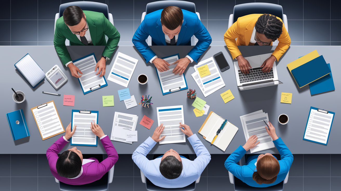 A conceptual illustration representing Preparing and Filing an Effective Records Request. Visualize the main ideas: . Creative but clear representation of the concept. Style: photorealistic. high quality, detailed, professional, clean composition, good lighting, sharp focus, well-composed. high quality, professional, detailed, well-composed