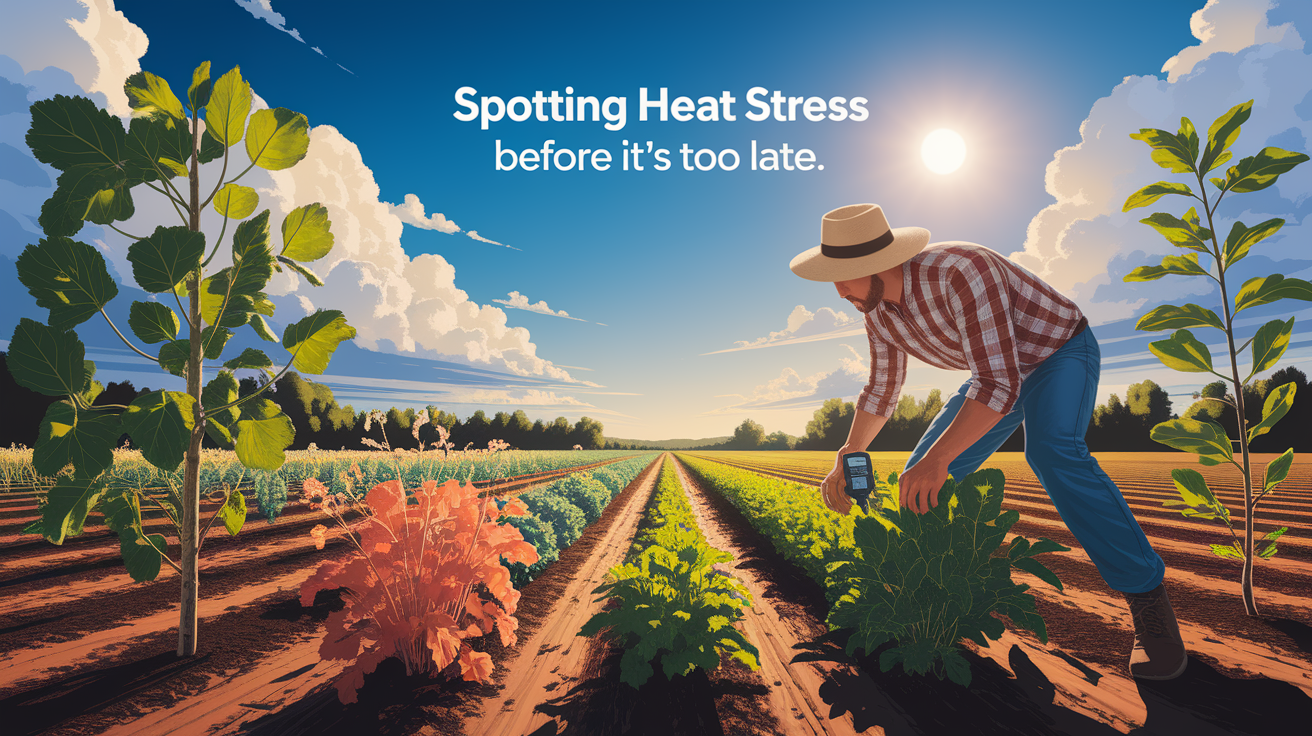 A conceptual illustration representing Spotting Heat Stress Before Itâs Too Late. Visualize the main ideas: . Creative but clear representation of the concept. Style: photorealistic. high quality, detailed, professional, clean composition, good lighting, sharp focus, well-composed. high quality, professional, detailed, well-composed
