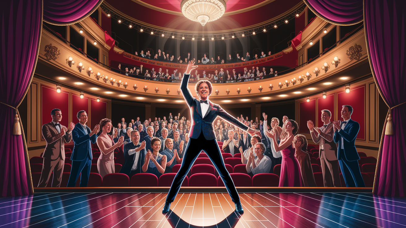 A conceptual illustration representing Opening Act: Timing Meets Staging for a Standing Ovation. Visualize the main ideas: . Creative but clear representation of the concept. Style: photorealistic. high quality, detailed, professional, clean composition, good lighting, sharp focus, well-composed. high quality, professional, detailed, well-composed