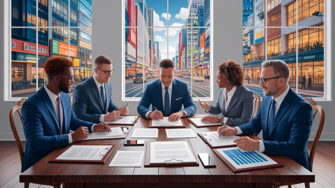 A conceptual illustration representing Why Buy-Sell Agreements Matter for Small Businesses. Visualize the main ideas: . Creative but clear representation of the concept. Style: photorealistic. high quality, detailed, professional, clean composition, good lighting, sharp focus, well-composed. high quality, professional, detailed, well-composed