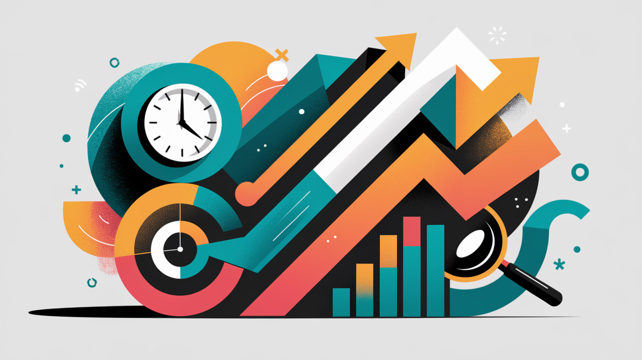 A conceptual illustration representing Essential KPIs to Monitor. Visualize the main ideas: . Creative but clear representation of the concept. Style: Visual Theme: Clean, modern aesthetic with high contrast and vibrant energy. Emphasize the intersect. high quality, detailed, professional, clean composition, good lighting, sharp focus, well-composed. high quality, professional, detailed, well-composed