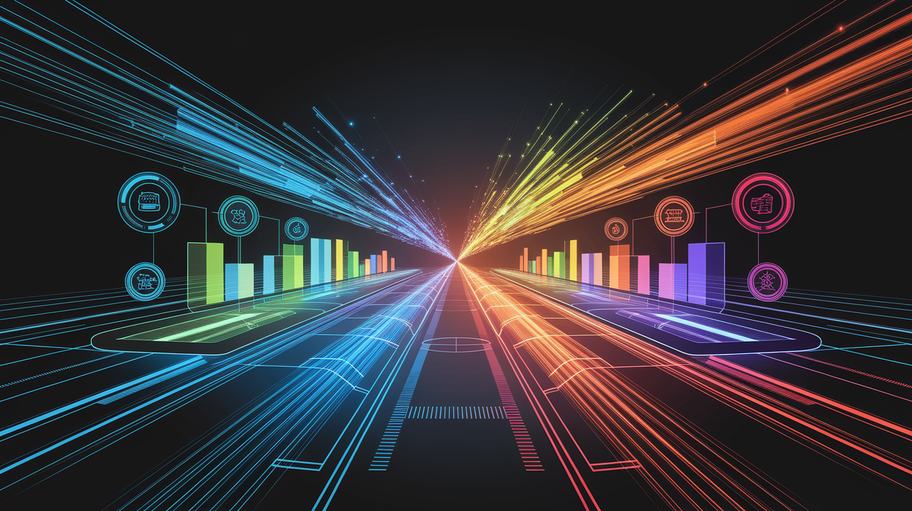 A conceptual illustration representing Establishing Thresholds and Alerts. Visualize the main ideas: . Creative but clear representation of the concept. Style: Visual Theme: Clean, modern aesthetic with high contrast and vibrant energy. Emphasize the intersect. high quality, detailed, professional, clean composition, good lighting, sharp focus, well-composed. high quality, professional, detailed, well-composed