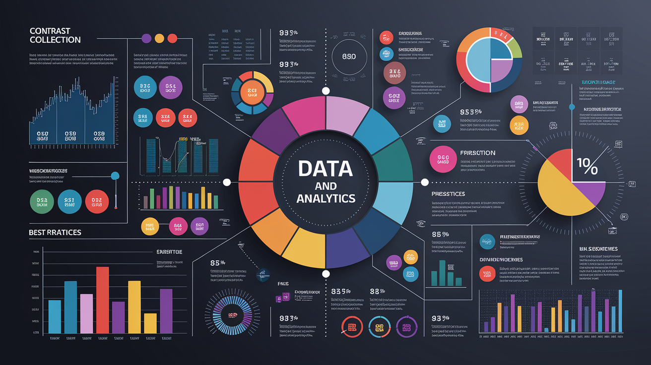A clean, professional data visualization or infographic related to Data Collection and Analytics Best Practices. Include elements like charts, graphs, or statistical representations. Focus on . Style: Visual Theme: Clean, modern aesthetic with high contrast and vibrant energy. Emphasize the intersect. high quality, detailed, professional, clean composition, good lighting, sharp focus, well-composed. high quality, professional, detailed, well-composed