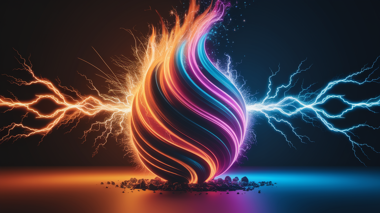 A conceptual illustration representing Igniting the Heat-to-Electricity Magic. Visualize the main ideas: . Creative but clear representation of the concept. Style: photorealistic. high quality, detailed, professional, clean composition, good lighting, sharp focus, well-composed. high quality, professional, detailed, well-composed