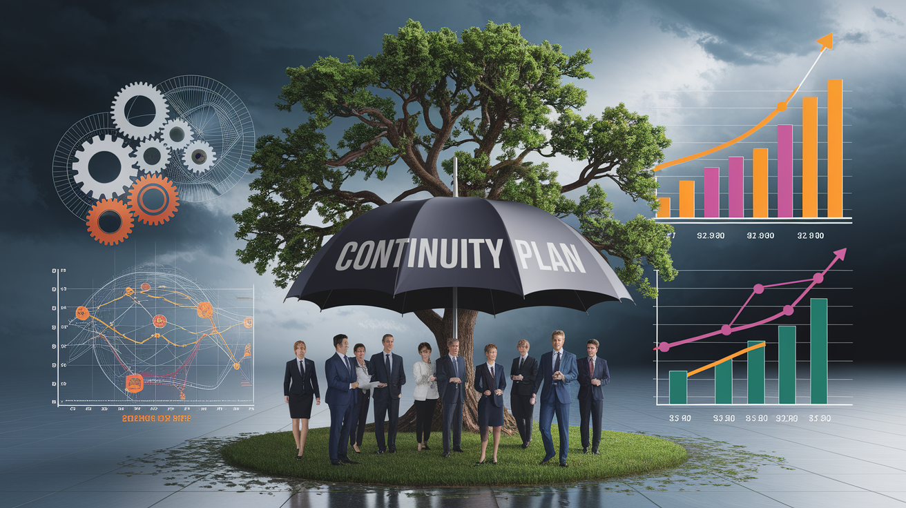 A conceptual illustration representing Key Principles of St George Business Continuity Planning. Visualize the main ideas: . Creative but clear representation of the concept. Style: photorealistic. high quality, detailed, professional, clean composition, good lighting, sharp focus, well-composed. high quality, professional, detailed, well-composed