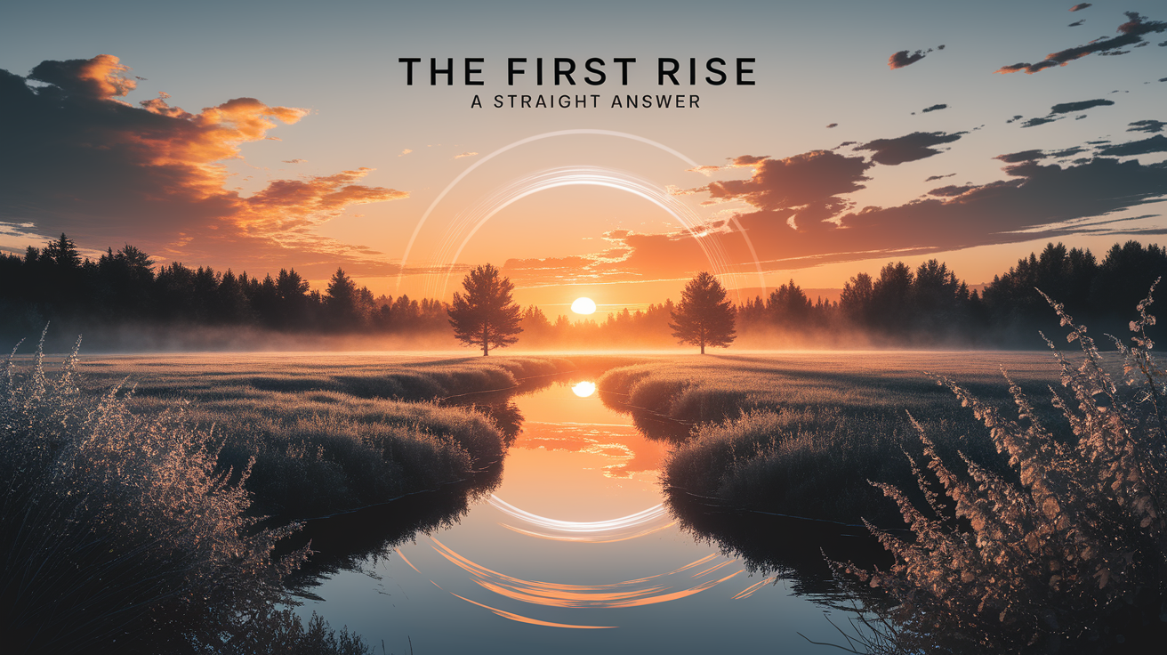 A conceptual illustration representing The First Rise â€“ A Straight Answer. Visualize the main ideas: . Creative but clear representation of the concept. Style: photorealistic. high quality, detailed, professional, clean composition, good lighting, sharp focus, well-composed. high quality, professional, detailed, well-composed