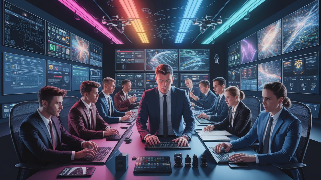 A conceptual illustration representing Incident Detection and Immediate Legal Actions. Visualize the main ideas: . Creative but clear representation of the concept. Style: photorealistic. high quality, detailed, professional, clean composition, good lighting, sharp focus, well-composed. high quality, professional, detailed, well-composed