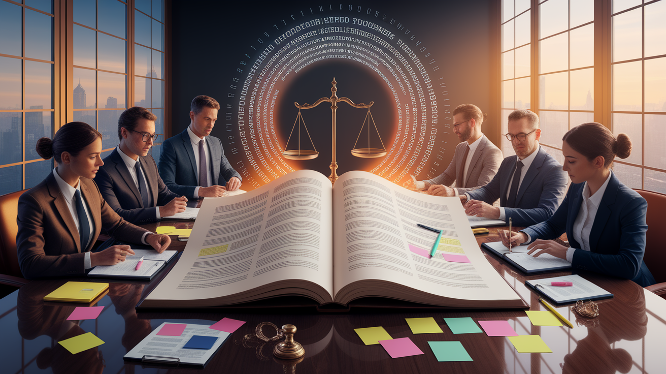 A conceptual illustration representing Drafting Clear and Enforceable Language. Visualize the main ideas: . Creative but clear representation of the concept. Style: photorealistic. high quality, detailed, professional, clean composition, good lighting, sharp focus, well-composed. high quality, professional, detailed, well-composed