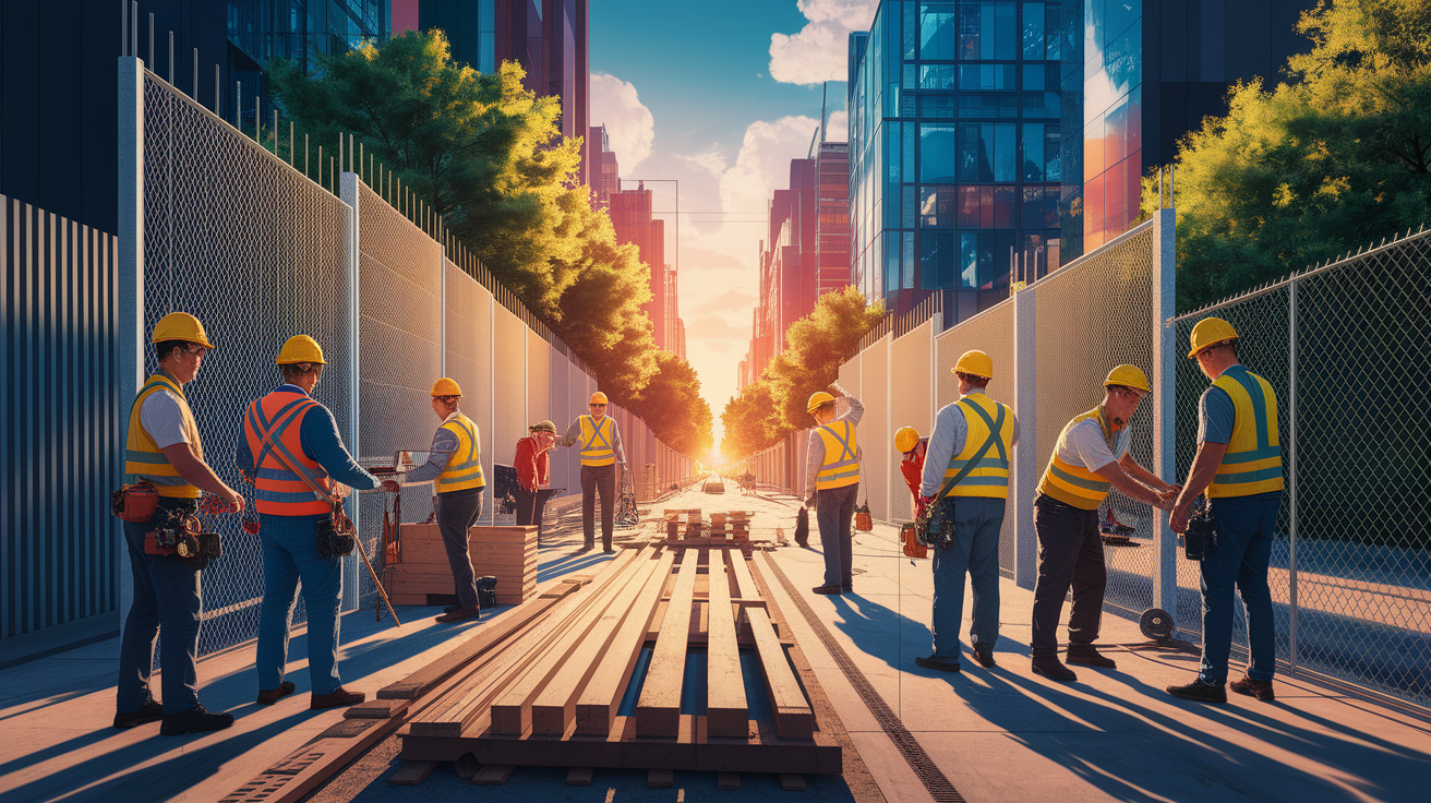 A conceptual illustration representing Installing Effective Physical Barriers. Visualize the main ideas: . Creative but clear representation of the concept. Style: photorealistic. high quality, detailed, professional, clean composition, good lighting, sharp focus, well-composed. high quality, professional, detailed, well-composed