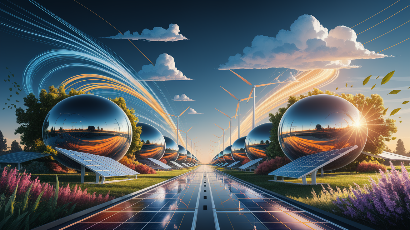 A conceptual illustration representing Understanding Long-Duration Thermal Storage. Visualize the main ideas: . Creative but clear representation of the concept. Style: Visual Theme: Clean, modern aesthetic with high contrast and vibrant energy. Emphasize the intersect. high quality, detailed, professional, clean composition, good lighting, sharp focus, well-composed. high quality, professional, detailed, well-composed