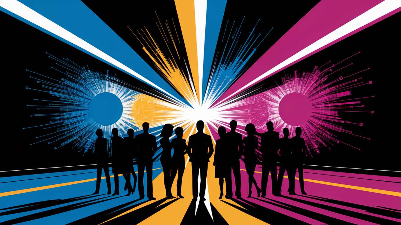 A conceptual illustration representing Main Content. Visualize the main ideas: . Creative but clear representation of the concept. Style: Visual Theme: Clean, modern aesthetic with high contrast and vibrant energy. Emphasize the intersect. high quality, detailed, professional, clean composition, good lighting, sharp focus, well-composed. high quality, professional, detailed, well-composed