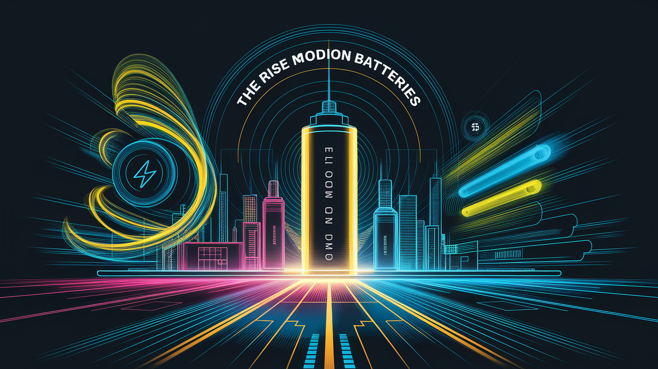 A conceptual illustration representing The Rise of Sodium Ion Batteries. Visualize the main ideas: . Creative but clear representation of the concept. Style: Visual Theme: Clean, modern aesthetic with high contrast and vibrant energy. Emphasize the intersect. high quality, detailed, professional, clean composition, good lighting, sharp focus, well-composed. high quality, professional, detailed, well-composed