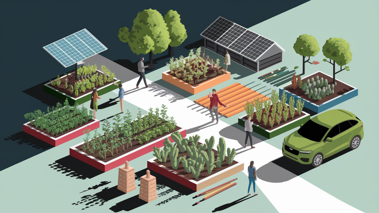 A conceptual illustration representing Sustainable Practices in Everyday Life. Visualize the main ideas: . Creative but clear representation of the concept. Style: Visual Theme: Clean, modern aesthetic with high contrast and vibrant energy. Emphasize the intersect. high quality, detailed, professional, clean composition, good lighting, sharp focus, well-composed. high quality, professional, detailed, well-composed