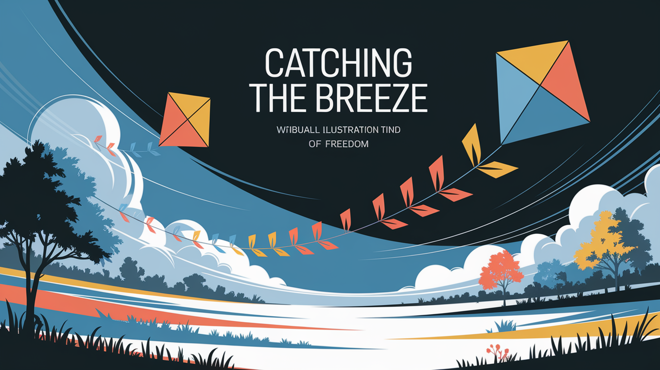 A conceptual illustration representing Catching the Breeze. Visualize the main ideas: . Creative but clear representation of the concept. Style: Visual Theme: Clean, modern aesthetic with high contrast and vibrant energy. Emphasize the intersect. high quality, detailed, professional, clean composition, good lighting, sharp focus, well-composed. high quality, professional, detailed, well-composed