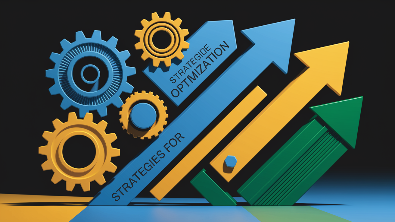 A conceptual illustration representing Strategies for Effective Optimization. Visualize the main ideas: . Creative but clear representation of the concept. Style: Visual Theme: Clean, modern aesthetic with high contrast and vibrant energy. Emphasize the intersect. high quality, detailed, professional, clean composition, good lighting, sharp focus, well-composed. high quality, professional, detailed, well-composed