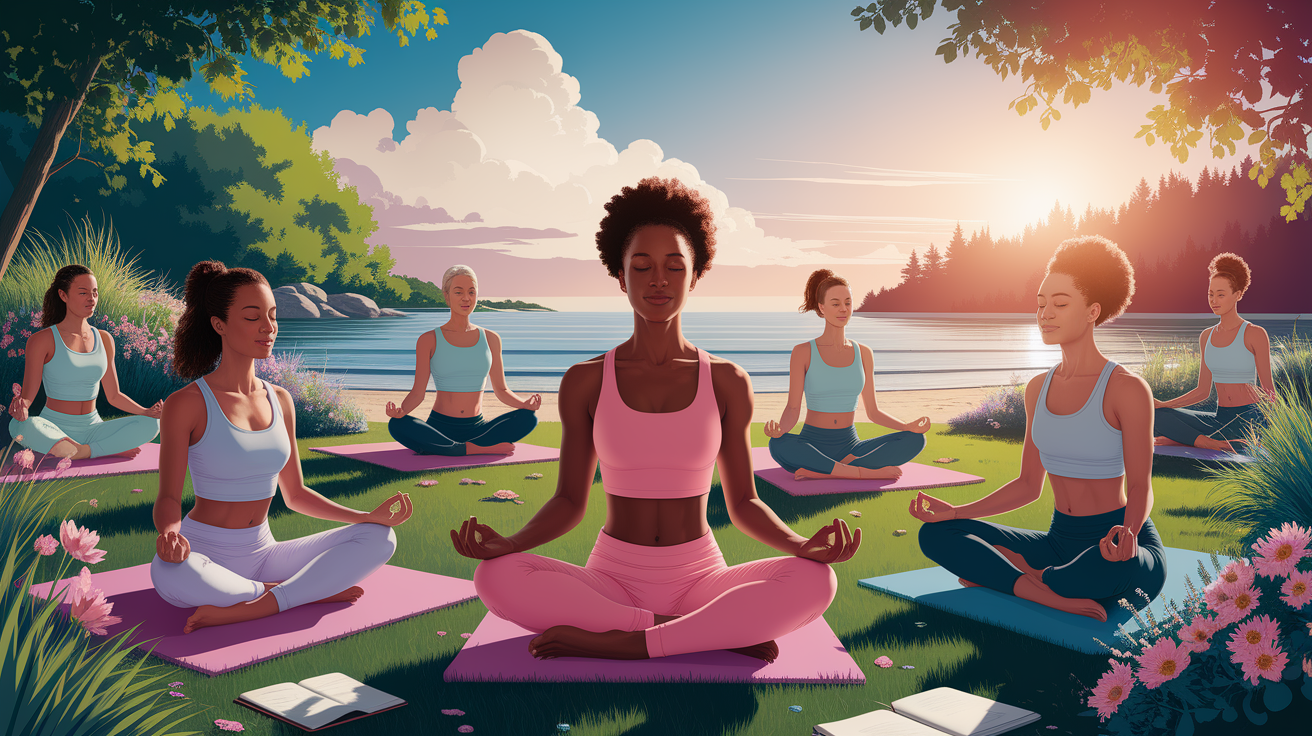 A conceptual illustration representing Stress Reduction Benefits. Visualize the main ideas: . Creative but clear representation of the concept. Style: photorealistic. high quality, detailed, professional, clean composition, good lighting, sharp focus, well-composed. high quality, professional, detailed, well-composed