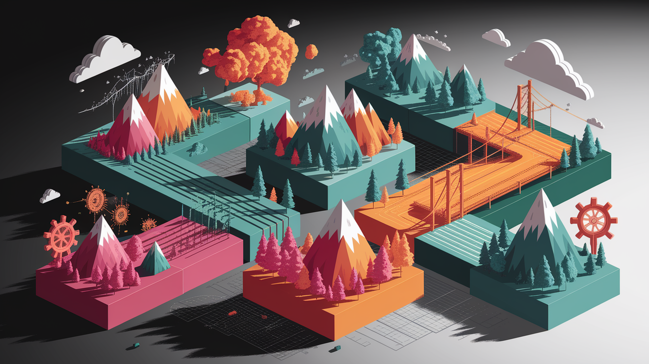 A conceptual illustration representing Challenges and Considerations. Visualize the main ideas: . Creative but clear representation of the concept. Style: Visual Theme: Clean, modern aesthetic with high contrast and vibrant energy. Emphasize the intersect. high quality, detailed, professional, clean composition, good lighting, sharp focus, well-composed. high quality, professional, detailed, well-composed