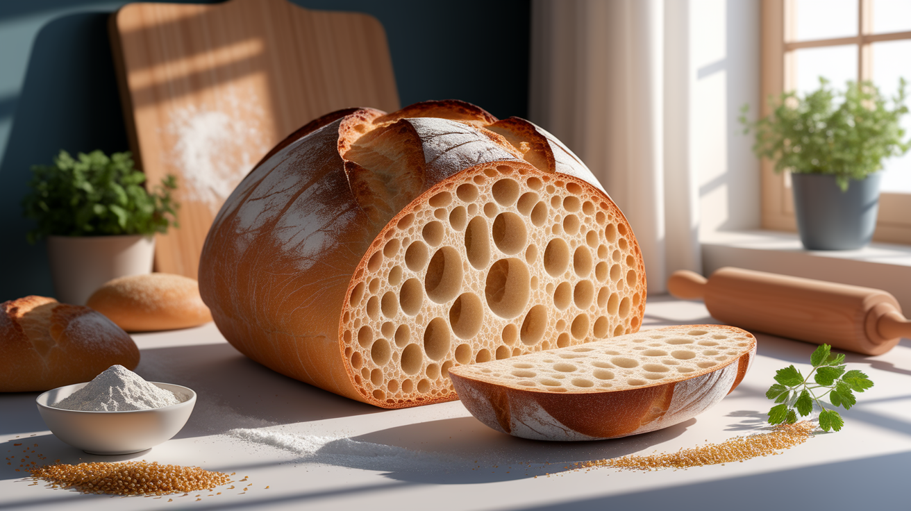 A conceptual illustration representing The Role of Yeast in Bread Rising. Visualize the main ideas: . Creative but clear representation of the concept. Style: photorealistic. high quality, detailed, professional, clean composition, good lighting, sharp focus, well-composed. high quality, professional, detailed, well-composed