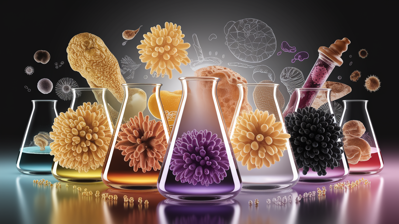A conceptual illustration representing Different Yeasts, Different Results. Visualize the main ideas: . Creative but clear representation of the concept. Style: photorealistic. high quality, detailed, professional, clean composition, good lighting, sharp focus, well-composed. high quality, professional, detailed, well-composed