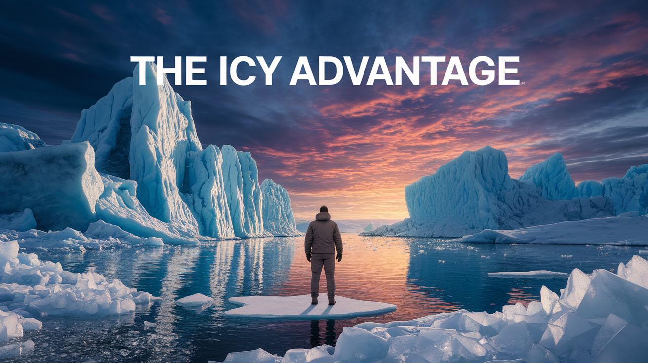 A conceptual illustration representing Introduction - The Icy Advantage. Visualize the main ideas: . Creative but clear representation of the concept. Style: photorealistic. high quality, detailed, professional, clean composition, good lighting, sharp focus, well-composed. high quality, professional, detailed, well-composed