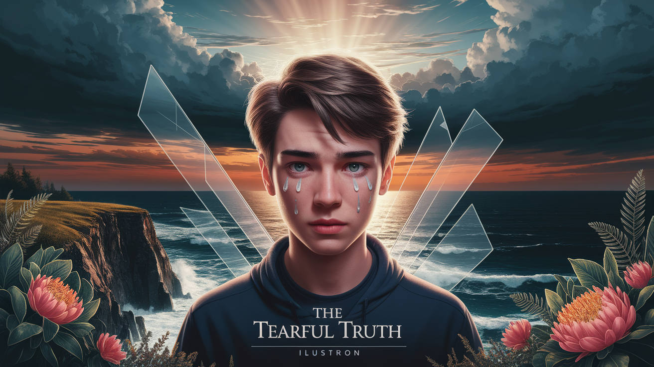 A conceptual illustration representing The Tearful Truth. Visualize the main ideas: . Creative but clear representation of the concept. Style: photorealistic. high quality, detailed, professional, clean composition, good lighting, sharp focus, well-composed. high quality, professional, detailed, well-composed