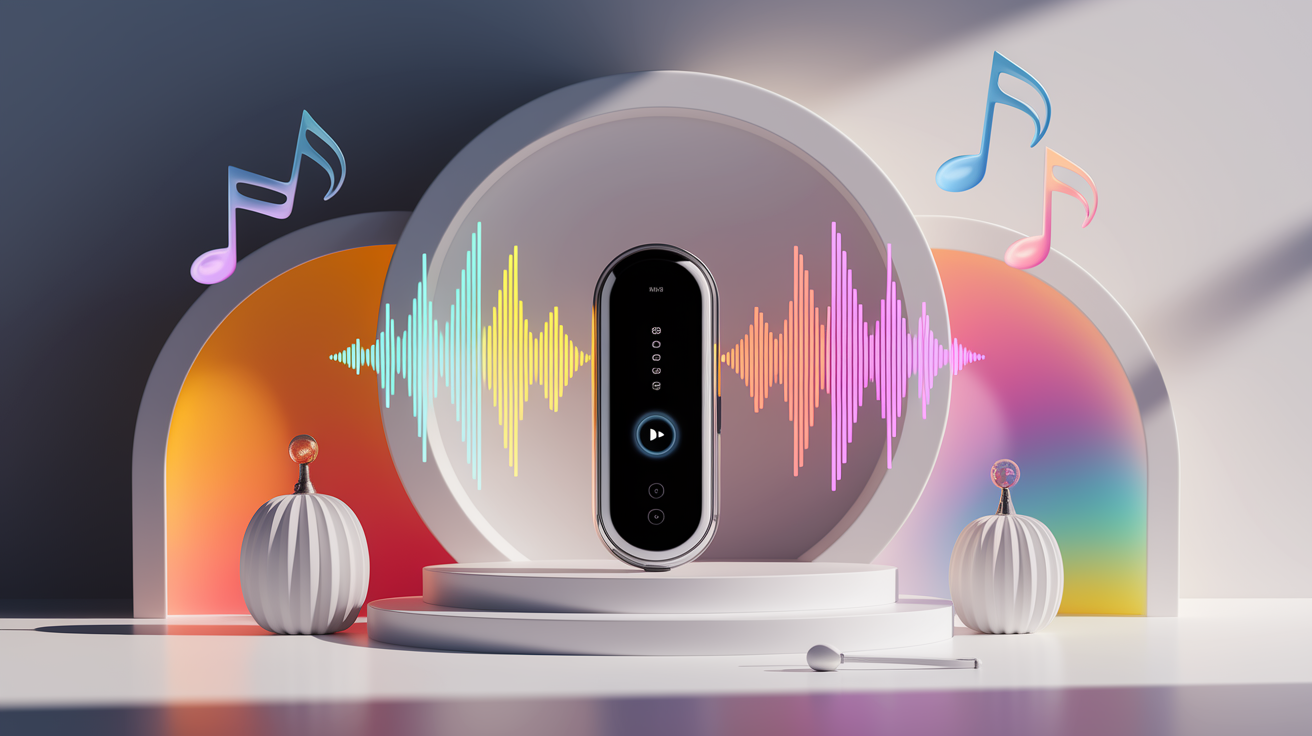 A professional product showcase or technology demonstration for Music as a Tool for Mood Regulation. Highlight . Clean, modern presentation with focus on functionality and design. Style: photorealistic. high quality, detailed, professional, clean composition, good lighting, sharp focus, well-composed. high quality, professional, detailed, well-composed