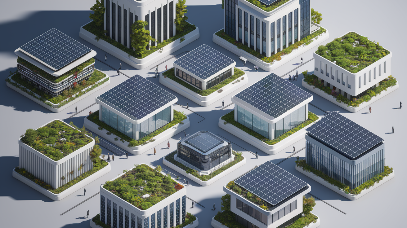 A conceptual illustration representing Organic Photovoltaics: Flexibility and Sustainability. Visualize the main ideas: . Creative but clear representation of the concept. Style: Visual Theme: Clean, modern aesthetic with high contrast and vibrant energy. Emphasize the intersect. high quality, detailed, professional, clean composition, good lighting, sharp focus, well-composed. high quality, professional, detailed, well-composed