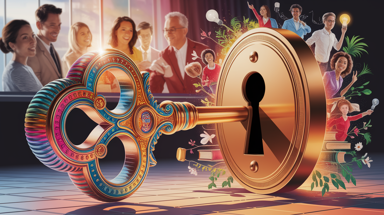 A conceptual illustration representing Introduction: Unlocking Potential. Visualize the main ideas: . Creative but clear representation of the concept. Style: photorealistic. high quality, detailed, professional, clean composition, good lighting, sharp focus, well-composed. high quality, professional, detailed, well-composed