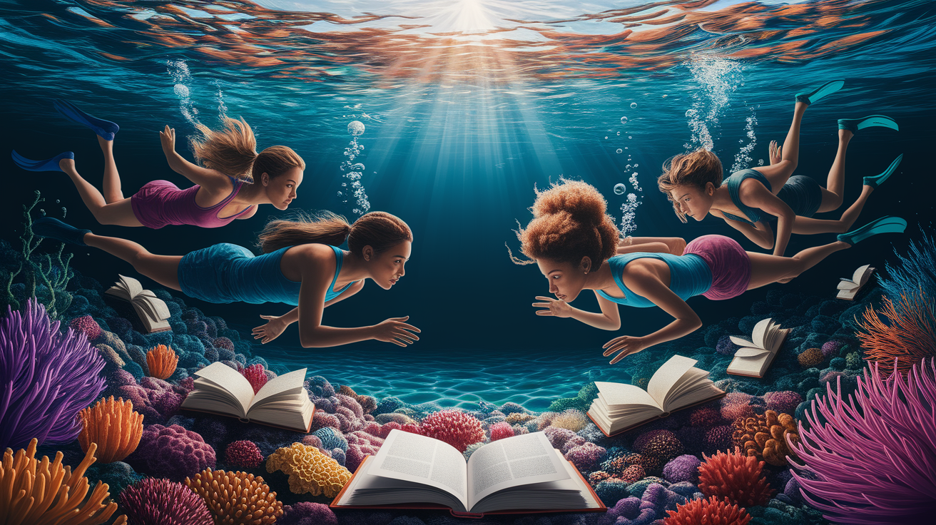 A conceptual illustration representing Dive into the Meaning. Visualize the main ideas: . Creative but clear representation of the concept. Style: photorealistic. high quality, detailed, professional, clean composition, good lighting, sharp focus, well-composed. high quality, professional, detailed, well-composed