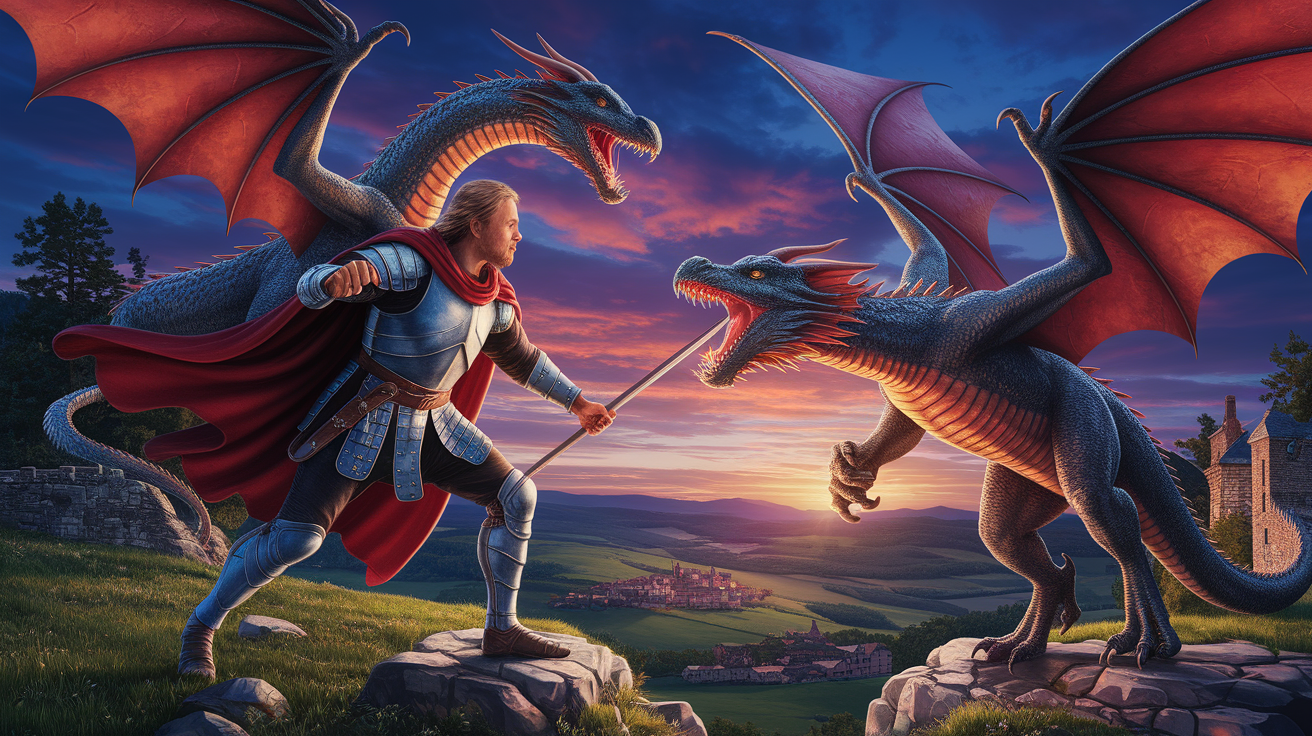 A conceptual illustration representing Historical Significance of St. George. Visualize the main ideas: . Creative but clear representation of the concept. Style: photorealistic. high quality, detailed, professional, clean composition, good lighting, sharp focus, well-composed. high quality, professional, detailed, well-composed, no words