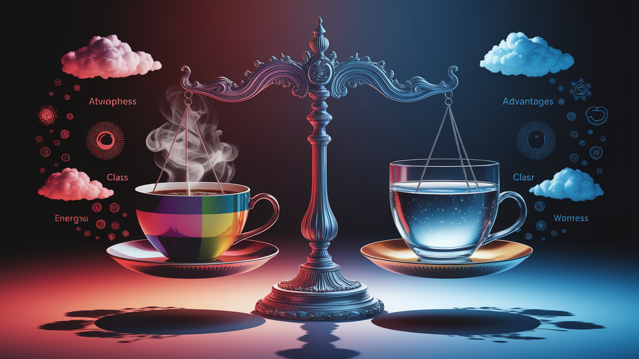 A conceptual illustration representing The Final Sip: Weighing the Pros and Cons. Visualize the main ideas: . Creative but clear representation of the concept. Style: photorealistic. high quality, detailed, professional, clean composition, good lighting, sharp focus, well-composed. high quality, professional, detailed, well-composed