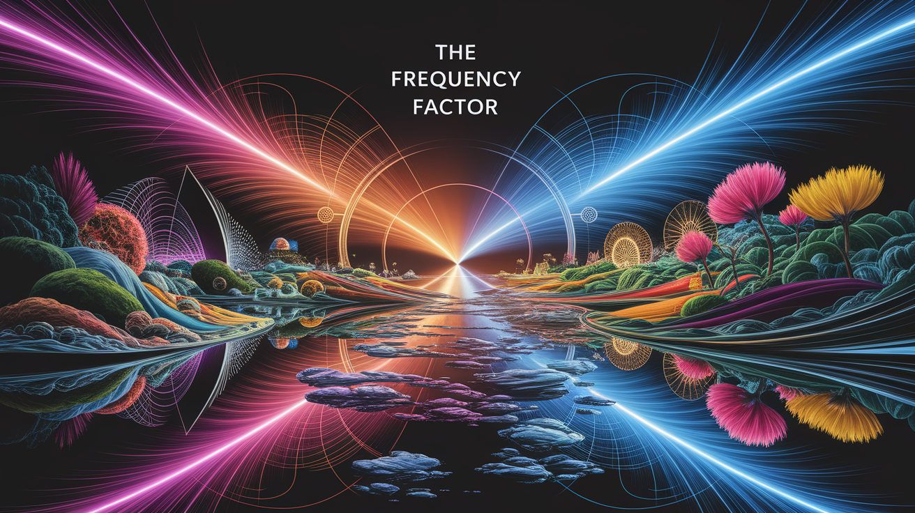 A conceptual illustration representing The Frequency Factor. Visualize the main ideas: . Creative but clear representation of the concept. Style: photorealistic. high quality, detailed, professional, clean composition, good lighting, sharp focus, well-composed. high quality, professional, detailed, well-composed