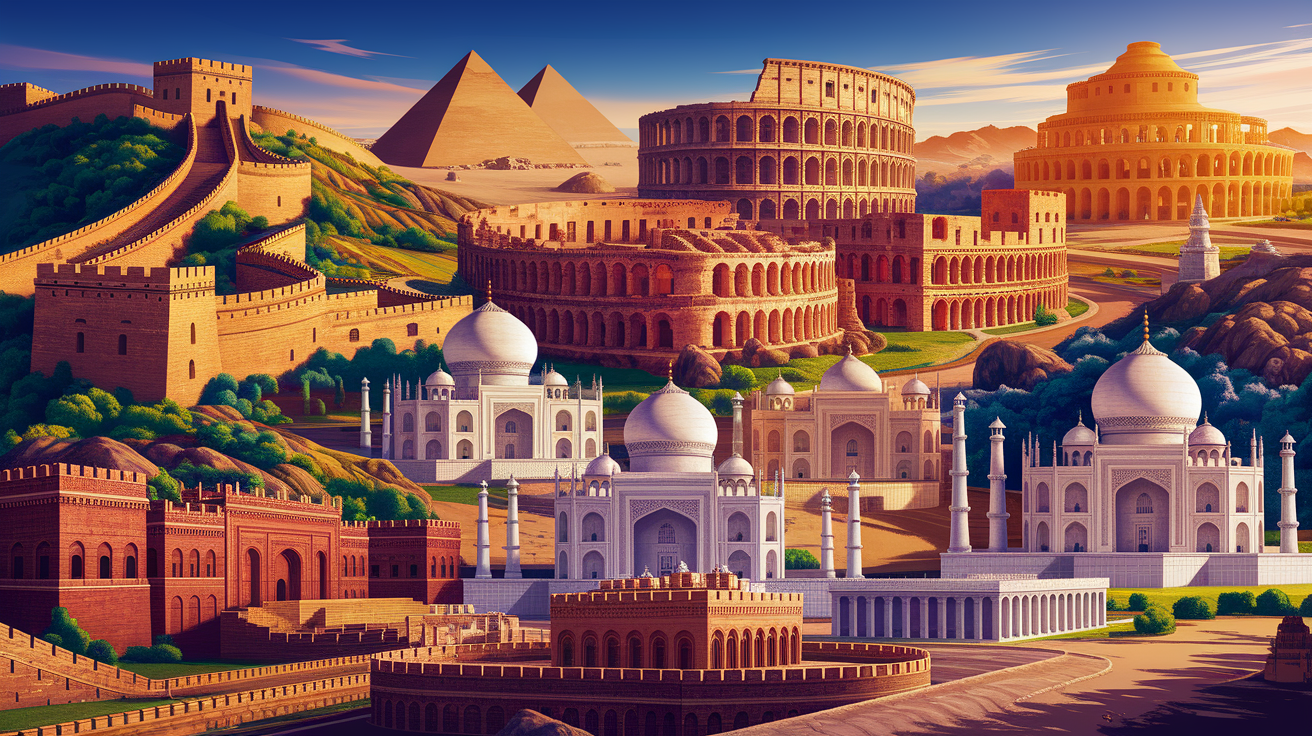 A conceptual illustration representing Historical and Cultural Sites. Visualize the main ideas: . Creative but clear representation of the concept. Style: photorealistic. high quality, detailed, professional, clean composition, good lighting, sharp focus, well-composed. high quality, professional, detailed, well-composed, no words