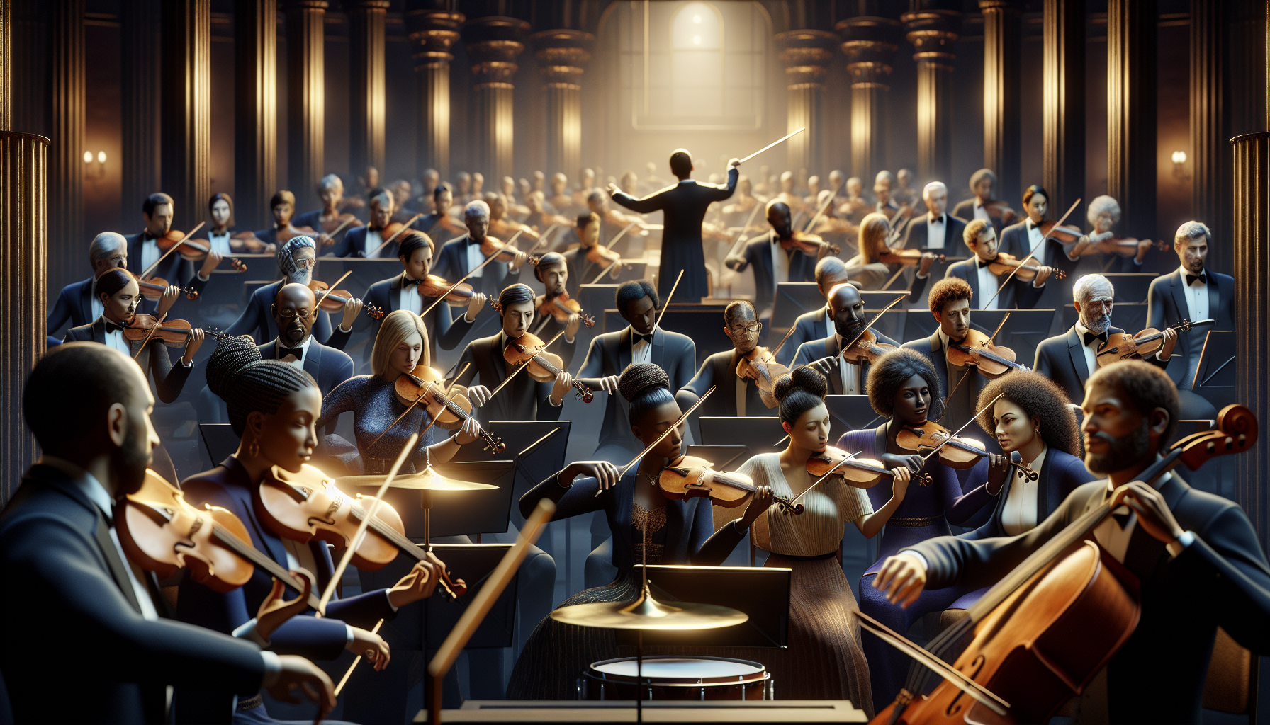 A conceptual illustration representing Introduction: The Melody of Accountability. Visualize the main ideas: . Creative but clear representation of the concept. Style: photorealistic. high quality, detailed, professional, clean composition, good lighting, sharp focus, well-composed. high quality, professional, detailed, well-composed