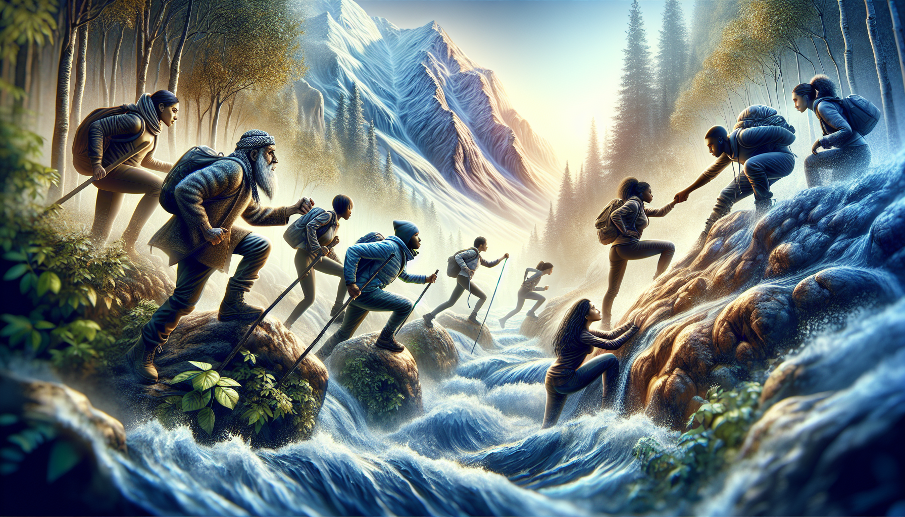 A conceptual illustration representing Overcoming Challenges. Visualize the main ideas: . Creative but clear representation of the concept. Style: photorealistic. high quality, detailed, professional, clean composition, good lighting, sharp focus, well-composed. high quality, professional, detailed, well-composed