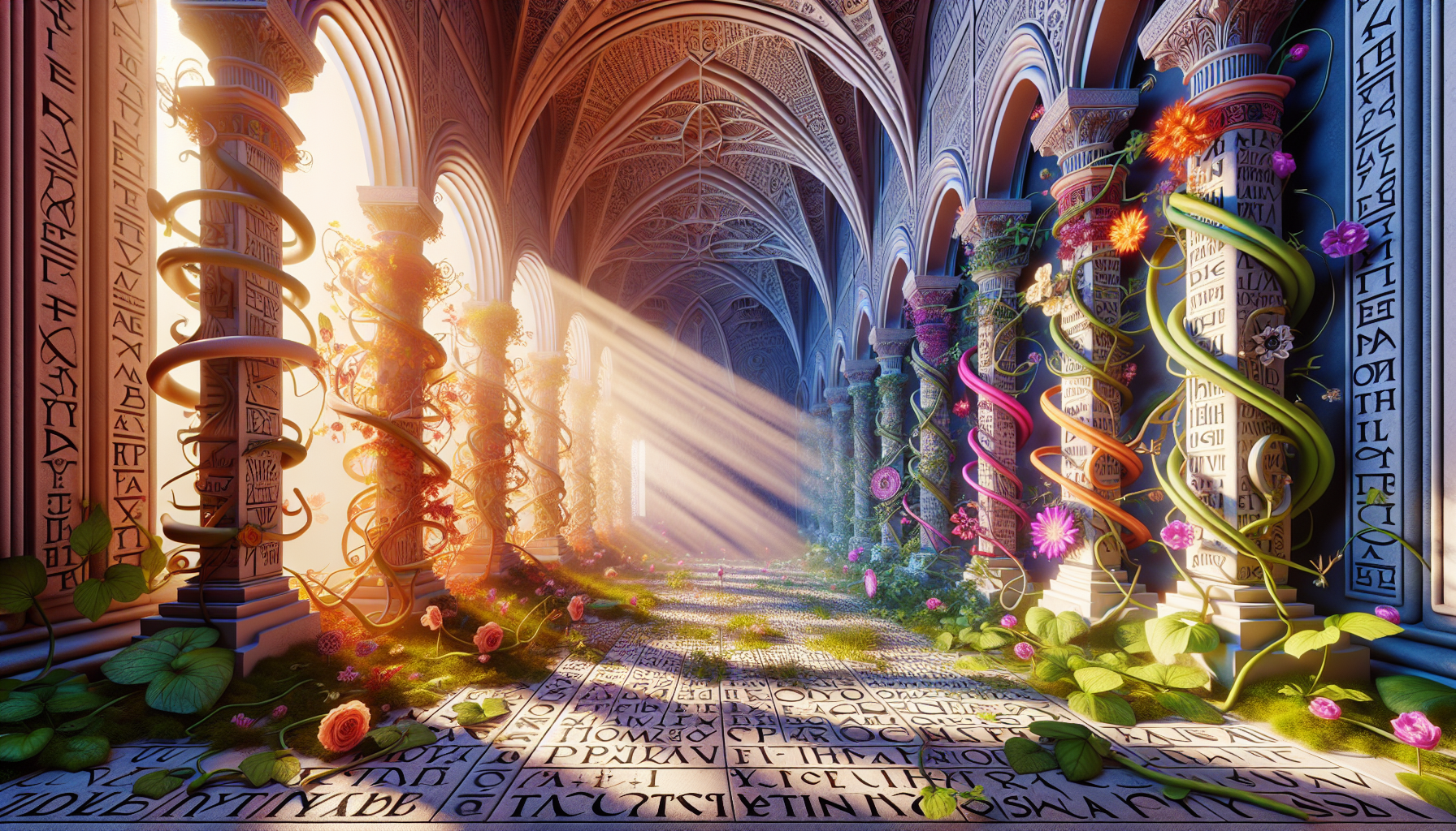 A conceptual illustration representing Linguistic Roots and Renaissance Influence. Visualize the main ideas: . Creative but clear representation of the concept. Style: photorealistic. high quality, detailed, professional, clean composition, good lighting, sharp focus, well-composed. high quality, professional, detailed, well-composed